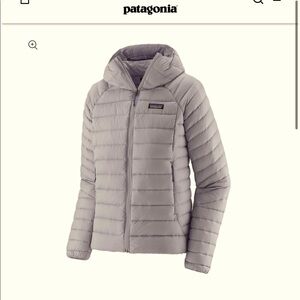 Patagonia Women's Down Sweater Hoody Grey Sz Lrg